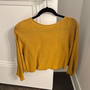 Aritzia Mustard Yellow Knit Sweater